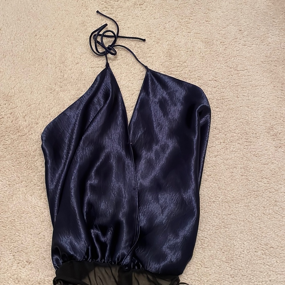 NWTG free people navy bodysuit